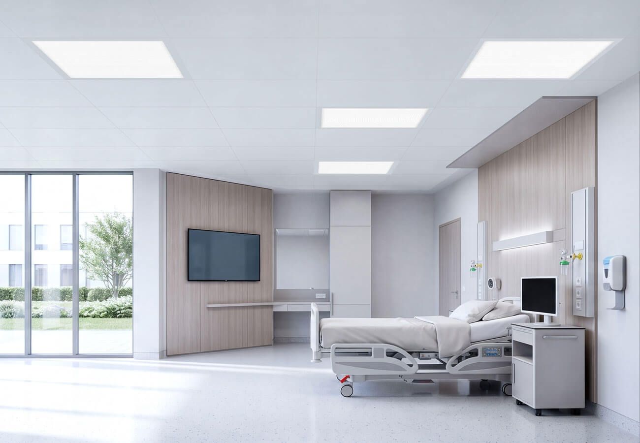Sala pozabiegowa, Modernizacja szpitala, oświetlenie LED medyczne