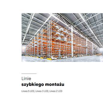 Linie szybkiego montażu Linea S LED, Linea 3 LED, Linea 2 LED