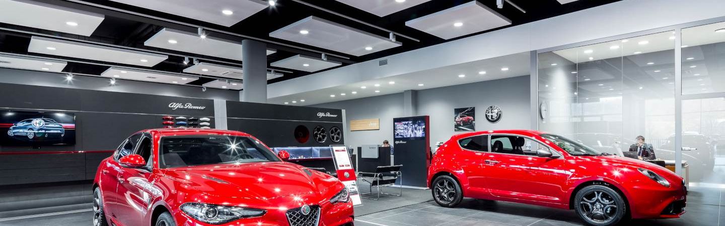 Lena Lighting realizacja salon samochodowy