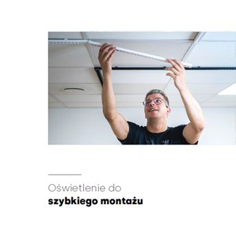 Oświetlenie do szybkiego montażu