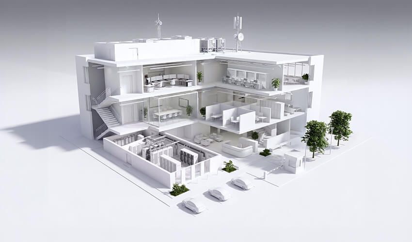 Oświetlenie przekrój data center